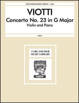 CONCERTO #23 IN G MAJOR VIOLIN SOLO cover